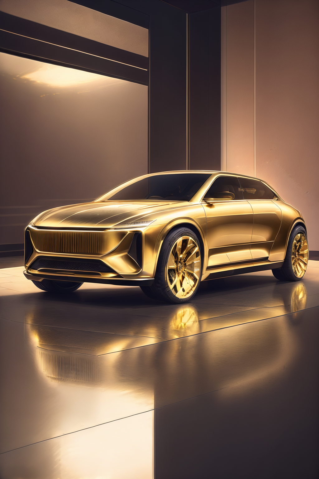 12559-270424071-((1 car)),((gold car)),((RAW photo)),((best quality)),(realistic),Luxury hotel like a palace,extremely detailed,(photo-realistic.png